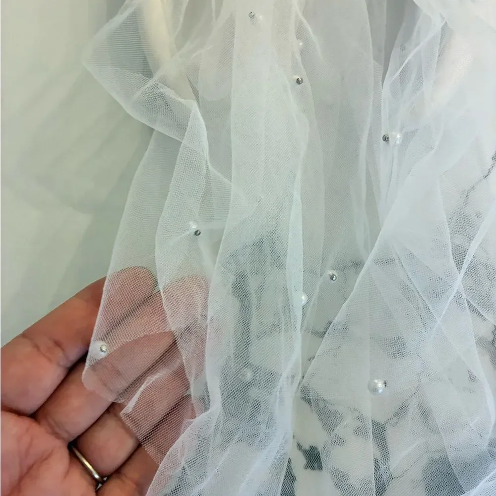 Bridal White and Silver Hair Accessory